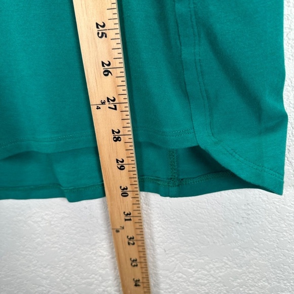 J Jill Luxe Supima A Line Tunic Top Womens L Green Meadow Soft Spring Color NEW - Picture 11 of 16